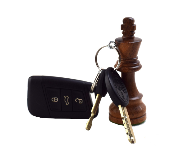 Key ring from real chess piece